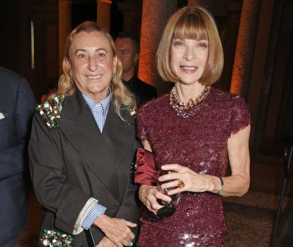 Miuccia Prada et Anna Wintour en septembre 2017 en Italie