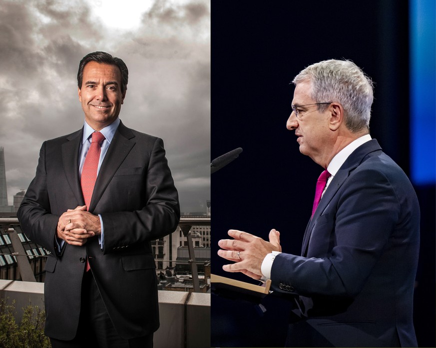 A l'image d'Antonio Horta-Osório au Crédit Suisse (à gauche) et Laurent Freixe (à droite) chez Nestlé, les haut dirigeants passent de moins en moins de temps en poste en Suisse.