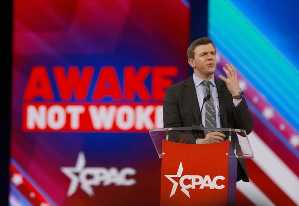 ORLANDO, FLORIDA - FEBRUARY 24: James O’Keefe, President of Project Veritas, speaks during the Conservative Political Action Conference (CPAC) at The Rosen Shingle Creek on February 24, 2022 in Orland ...