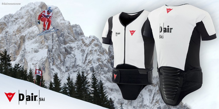 Un exemple d'airbag conçu par l'entreprise Dainese, l'une des manufactures homologuées par la FIS.