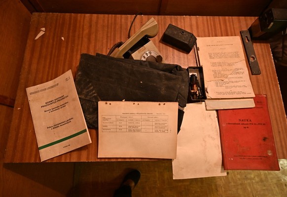 This picture shows documents of the second civil defense shelter during a visit with AFP journalists in Nitra, Slovakia, on January 13, 2026. The war in neighbouring Ukraine feels distant to many in t ...