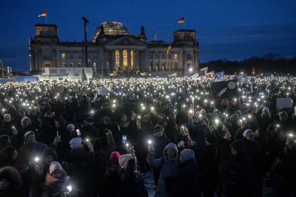 Devant le Reichstag allemand, le 21 janvier dernier.
