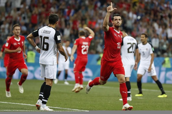 Blerim Dze «smiley », buteur contre le Costa Rica au Mondial 2018.