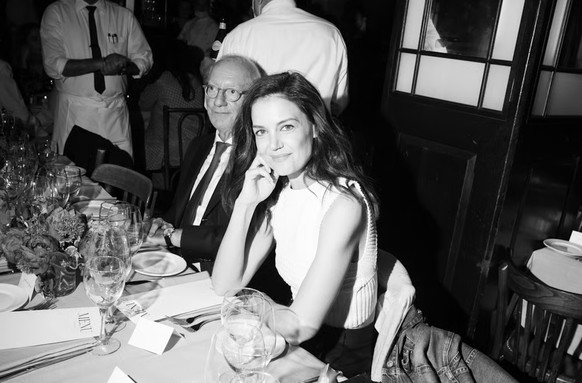 Isak Andic et Katie Holmes lors d&#039;un dîner d’inauguration avec Mango.