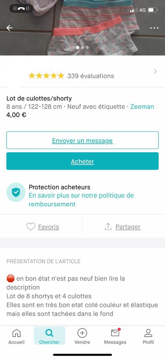 vinted, culottes, neurchi de facebook