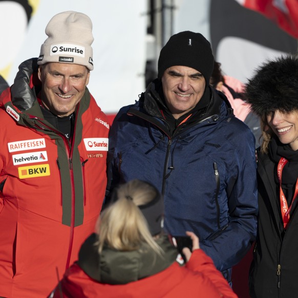 Peter Barandun (tout à gauche) devrait devenir le seul président de Swiss-Ski
