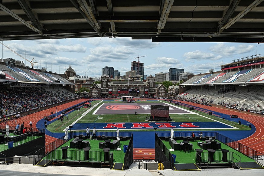 PHILADELPHIA, UNITED STATES JUNE 1:
A general view of Franklin Field in Philadelphia during a youth competition, shortly before the start of day two of the Grand Slam Track event, in Philadelphia, Pen ...