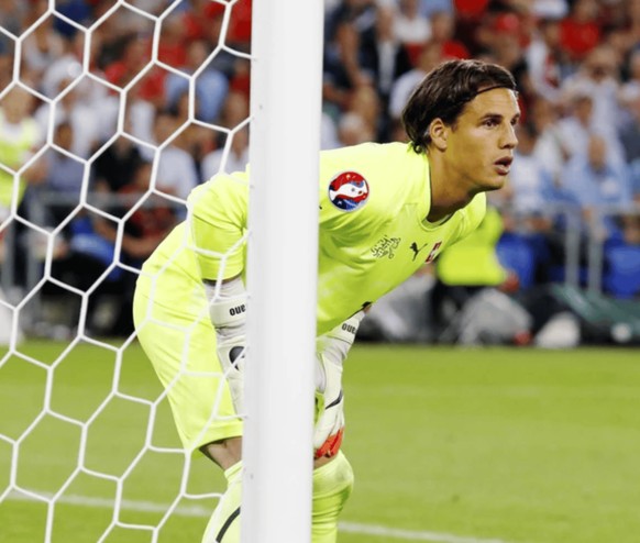 Yann Sommer lors de son premier match en tant que gardien titulaire de l'équipe nationale, en septembre 2014 contre l'Angleterre.