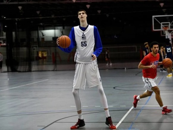 Robert Bobroczkyi est un basketteur roumain mesurant 2m31.