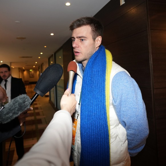 Vladislav Heraskevch juste avant son audience avec le TAS.