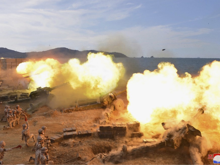 L&#039;armée nord-coréenne a procédé à quelque 80 tirs d&#039;artillerie sur une &quot;zone tampon&quot; maritime (archives).