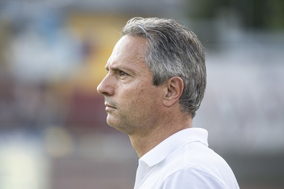 Bellinzona&#039;s Trainer David Sesa im Fussball Meisterschaftsspiel der Challenge League zwischen der AC Bellinzona und dem FC Lausanne-Sport, im Stadio Comunale in Bellinzona, am Samstag, 16. Juli 2 ...