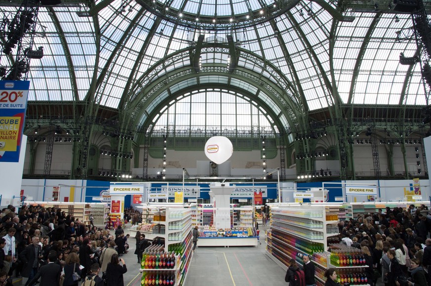 A general view of Chanel&#039;s Supermaket at the Chanel show, as part of the Paris Fashion Week Womenswear Fall/Winter 2014-2015, in Paris. (Photo by Stephane Cardinale/Corbis via Getty Images)