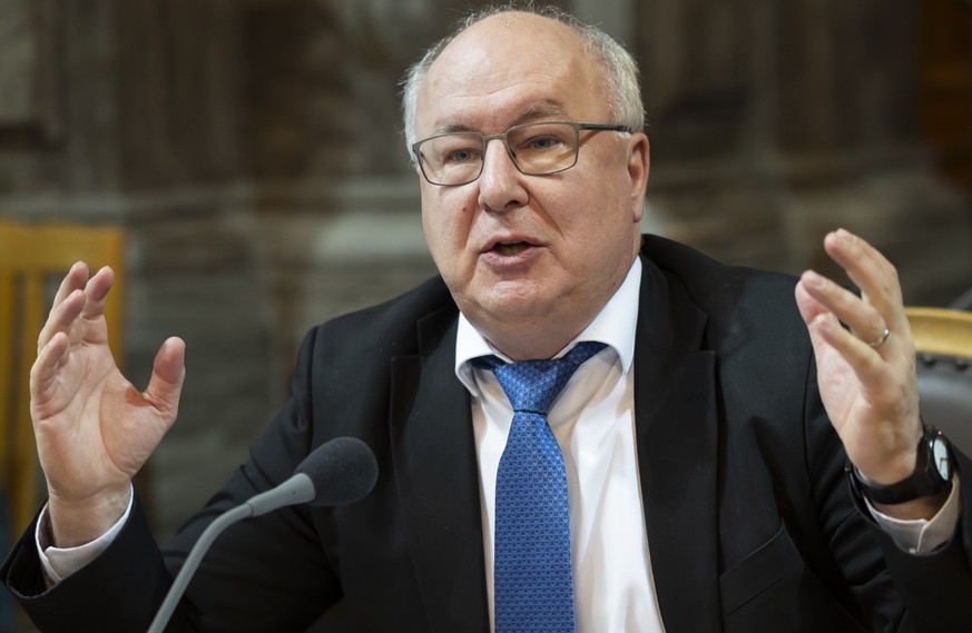 Pierre-Yves Maillard, SP-VD, spricht im Staenderat, waehrend der Wintersession der Eidgenoessischen Raete, am Donnerstag, 19. Dezember 2024 in Bern. (KEYSTONE/Peter Klaunzer)