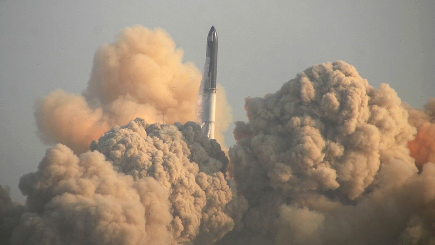 Le décollage, raté, de la fusée Starship de SpaceX.