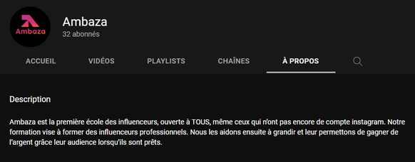 Ambaza sur Youtube.