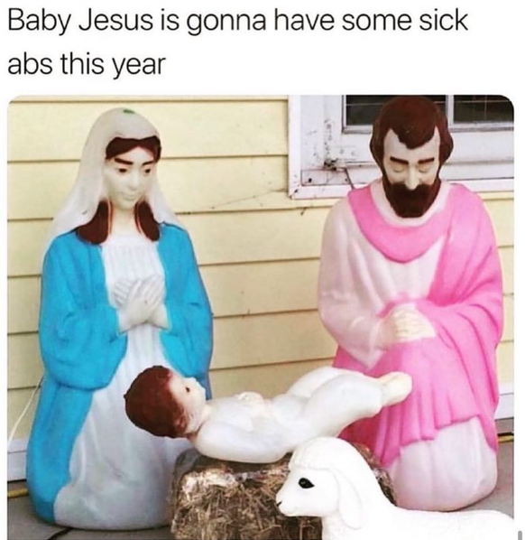 Faildienstag: Jesus mit Bauchmuskeln in der Krippe