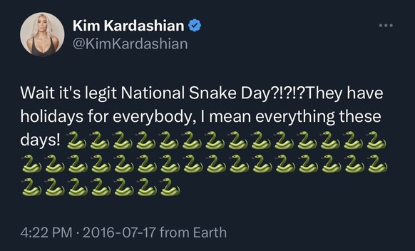 Kim Kardashian sur Twitter (X) le 17 juillet 2016