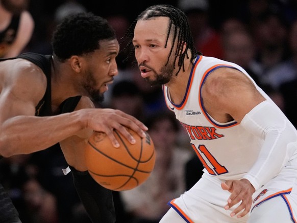 Jalen Brunson (à dr.) auteur d'un match XXL pour les Knicks.