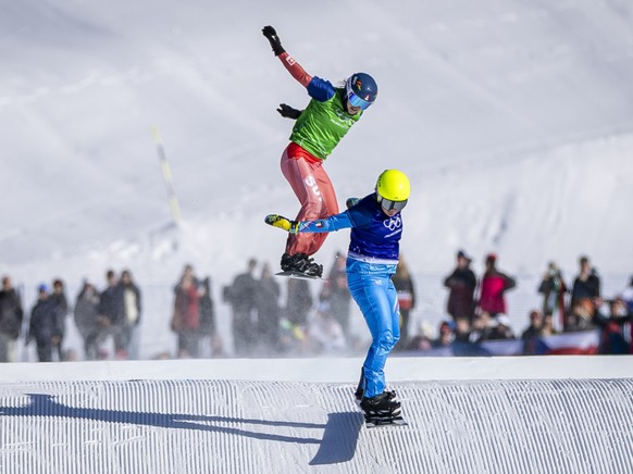 Noemie Wiedmer (à l'arrière-plan) a été rattrapée par ses concurrentes en finale.