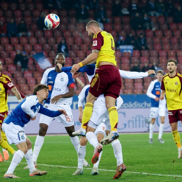 Sreve Rouiller s&#039;élève le plus haut pour inscrire l&#039;unique but de la rencontre.