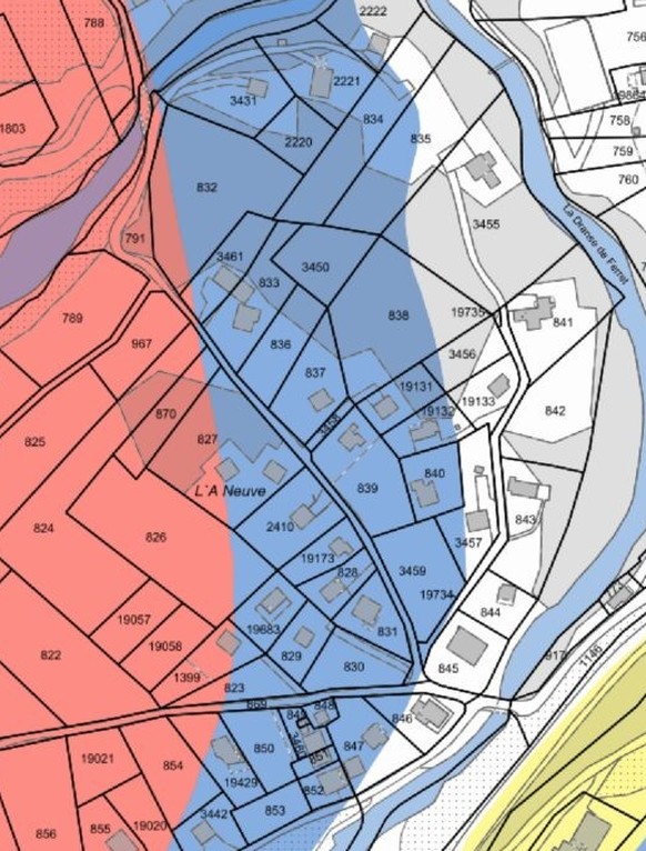 Les bâtiments situés en zones bleues sont concernés.