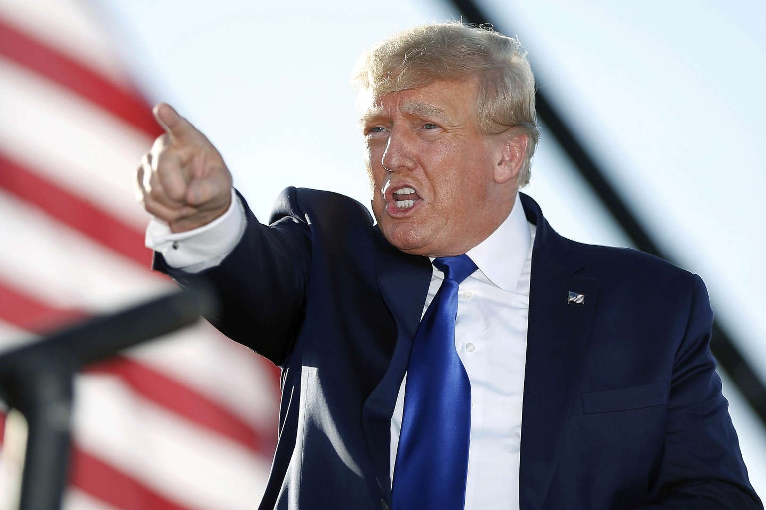 FILE - Former President Donald Trump speaks at a rally at the Delaware County Fairgrounds, April 23, 2022, in Delaware, Ohio. The New York attorney general’s office said Monday, May 23, 2022, it subpo ...