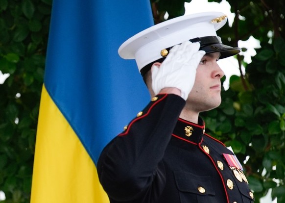 US President Donald Trump greets Ukrainian President Volodymyr Zelenskiy before their meeting with European Leaders at the White House in Washington on August 18, 2025. Photo by Yuri Gripas/Pool/Sipa  ...