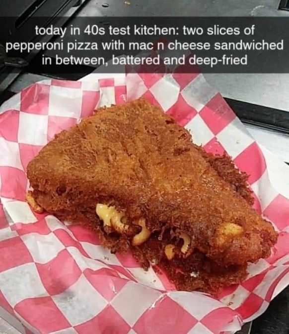 Pizza Verbrechen frittiert