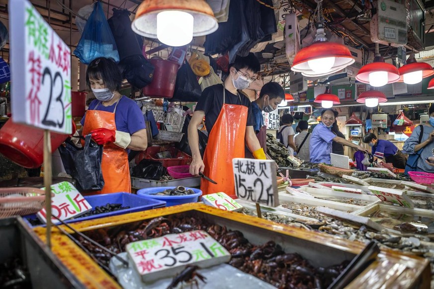 Le marché de Wuhan en 2019.