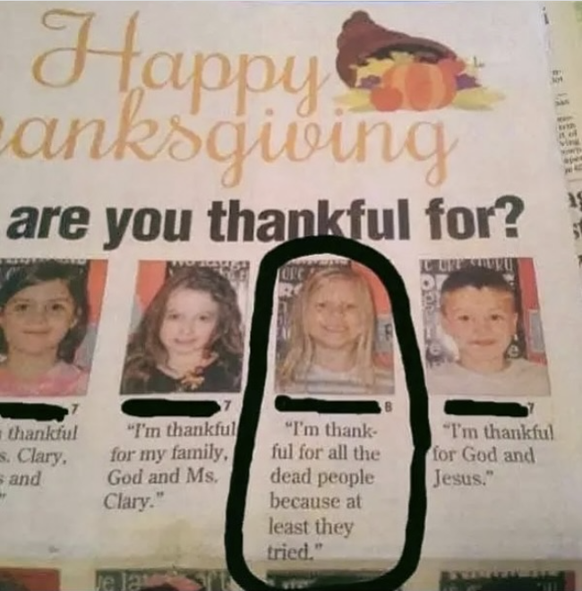 Die lustigsten Fails der Woche: Kind an Thanks Giving