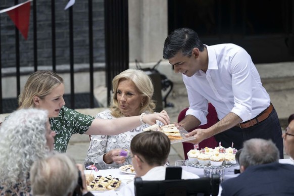 LONDON, UNITED KINGDOM - MAY 07: Prime Minister Rishi Sunak hosts a lunch in Downing Street to celebrate the coronation of King Charles III and Queen Camilla on May 07, 2023 in London, United Kingdom. ...