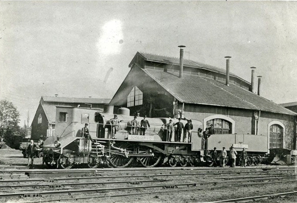 La locomotive Thuile, en 1900.