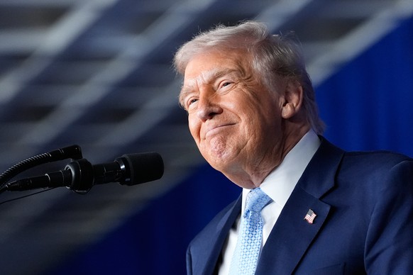 President Donald Trump speaks at the McDonald&#039;s Impact Summit, Monday, Nov. 17, 2025, in Washington. (AP Photo/Alex Brandon)
Donald Trump
