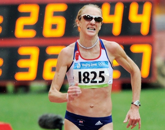 Paula Radcliffe in the stadium to finish 23rd at the end of the marathon at the Summer Olympic Games in Beijing China 17th August 2008. (Photo by David Ashdown/Getty Images)