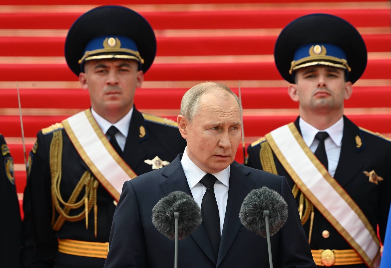 Le 26 juin, deux jours après le soulèvement de Prigojine, Poutine s&#039;adressait à sa garde nationale.