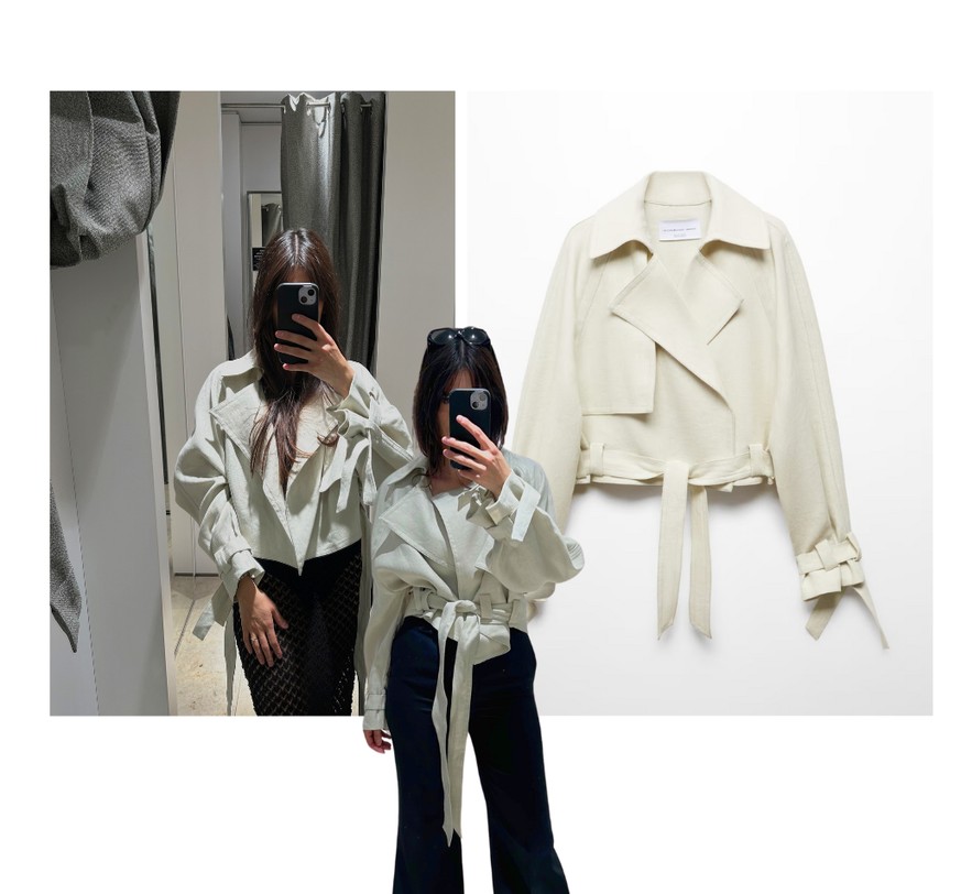 Mango x Victoria Beckham-trench crop