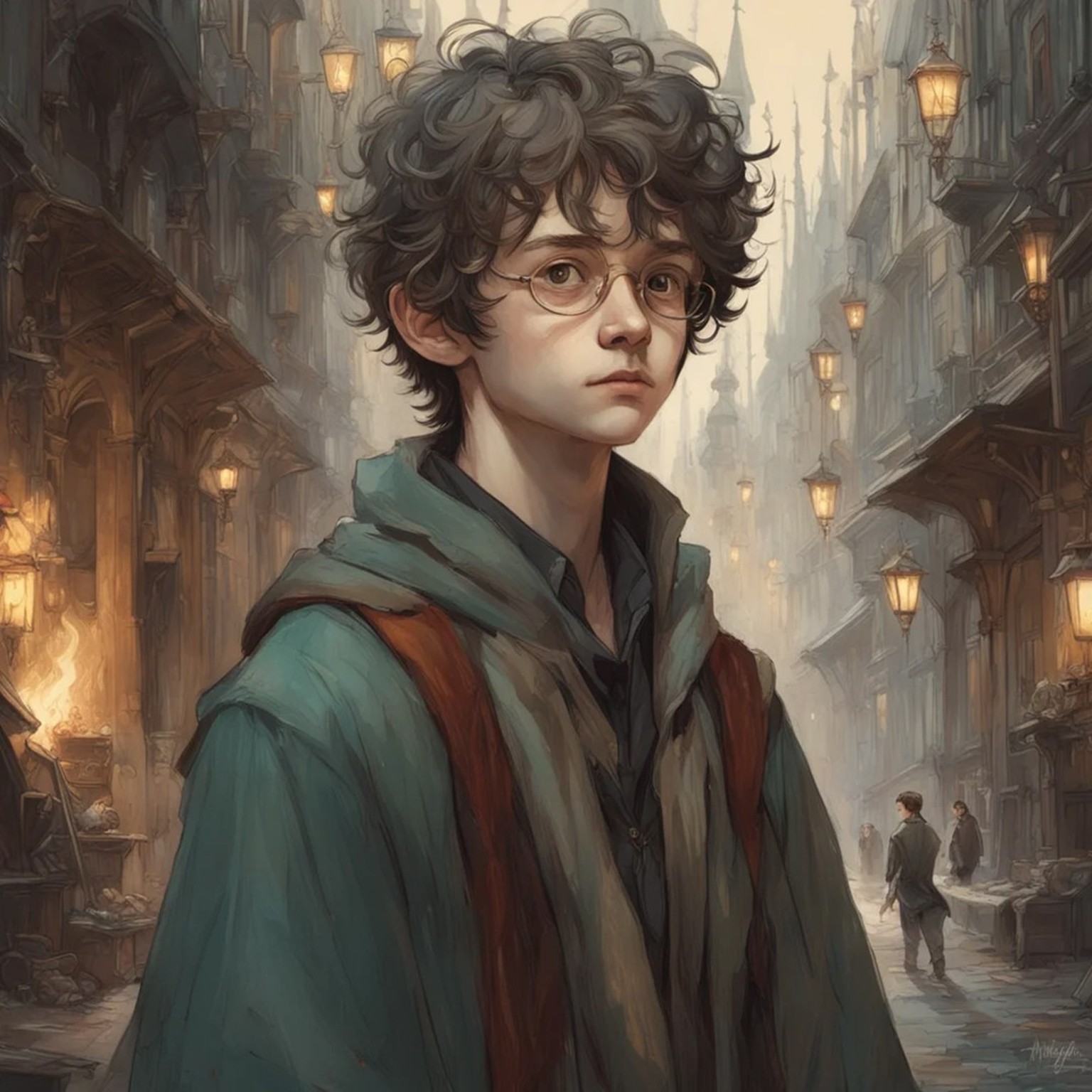 Harry Potter, tel que décris dans les livres selon une intelligence artificielle.