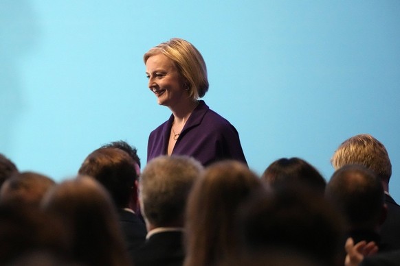 British lawmaker Liz Truss arrives at the Queen Elizabeth II Centre in London, Monday, Sept. 5, 2022. Liz Truss will become Britain&#039;s new Prime Minister after an audience with Britain&#039;s Quee ...