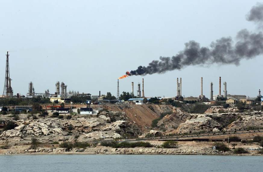 epa05844550 A general view of the Kharg oil terminal at the Kharg Island, in Persian Gulf, southern Iran, 12 March 2017. According to estimates, Kharg oil terminal handles 98 percent of Iran&amp;#039; ...
