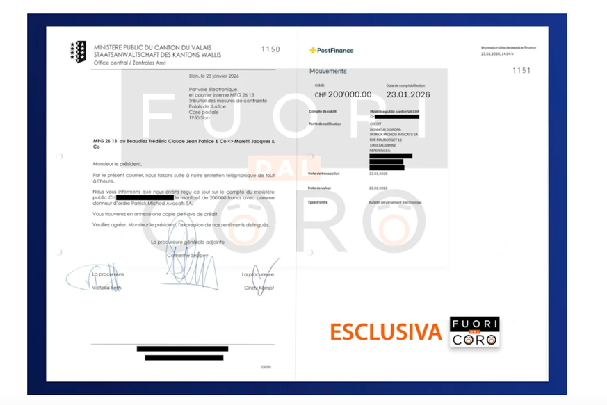 Bild a réussi à obtenir le document montrant qui a payé la caution des Moretti