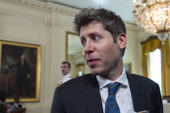 Sam Altman, CEO of OpenAI, takes his seat before a meeting of the White House Task Force on Artificial Intelligence Education in the East Room of the White House, Thursday, Sept. 4, 2025, in Washingto ...