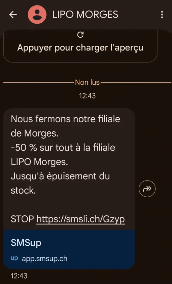 Le magasin Lipo Morges ferme ses portes