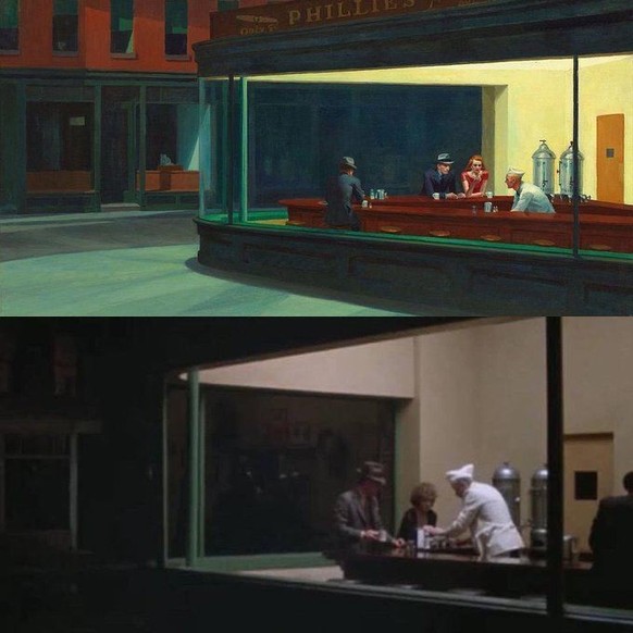 Nighthawks (Edward Hopper) - Pennies from Heaven (Herbert Ross)