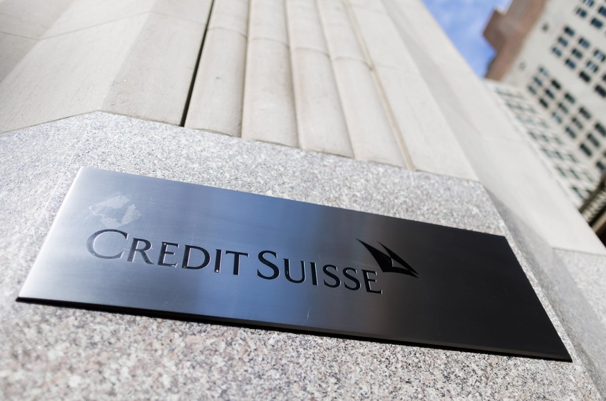 epa10526816 A sign outside of Credit Suisse bank?s offices in New York, New York, USA, on 16 March 2023. Credit Suisse shares were up on 16 March as investors reacted to news that Switzerland?s centra ...