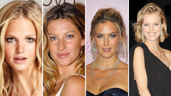 De fauche à droite: Erin Heatherton, Gisele Bündchen, Bar Refaeli et Eva Herzigová.