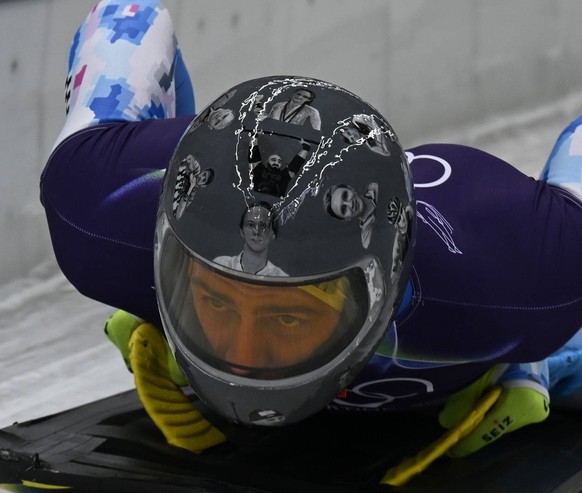 Skeleton Training - Milano Cortina 2026 Winter Olympics: Day 3 Heraskevych Vladyslav from Ukraine participates in the Winter Olympic Games, Olympische Spiele, Olympia, OS in Cortina, Italy, on Februar ...