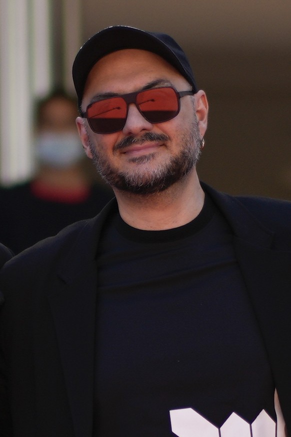 Director Kirill Serebrennikov poses for photographers upon arrival at the premiere of the film &#039;Tchaikovsky&#039;s Wife&#039; at the 75th international film festival, Cannes, southern France, Wed ...