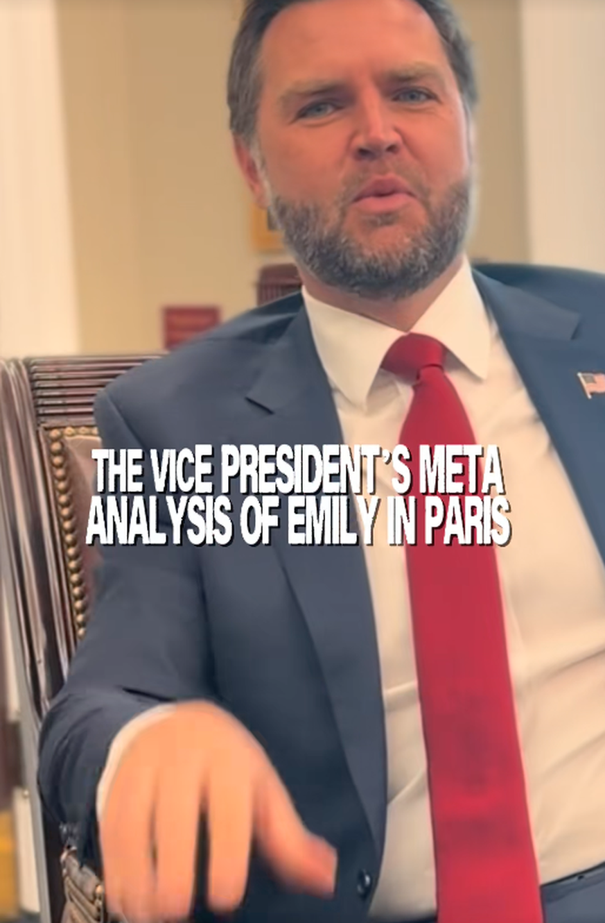 JD Vance livre sa méta-analyse d'Emily in Paris.