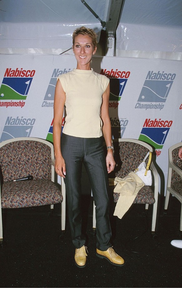 Celine Dion during 2000 Nabisco Golf Championship at Mission Hills Country Club in Rancho Mirage, California, United States. (Photo by Sam Levi/WireImage)